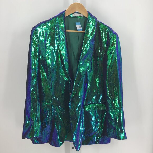 Giovanni Testi Sequin Sport Coat, Size 50R